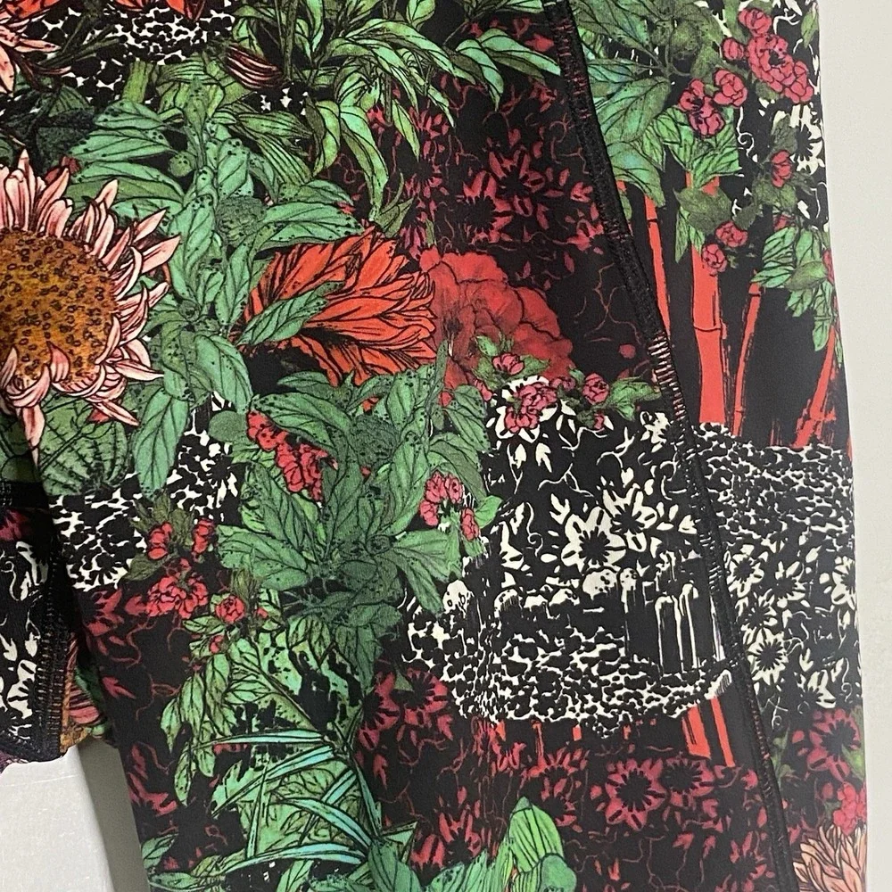 Lululemon Wunder Under Crop Leggings Womens 10 Multicolor Floral Zen Garden Boho